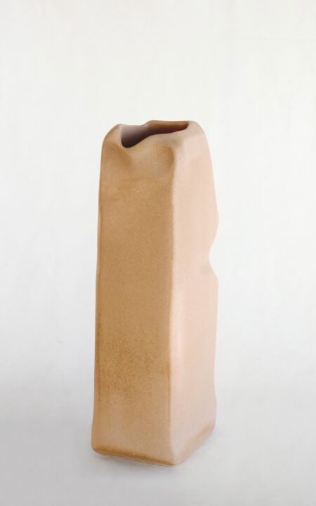 vase chouette beige